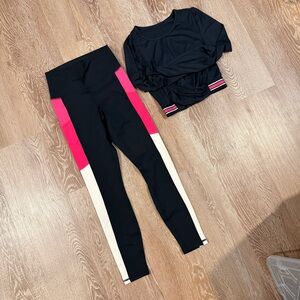Fabletics powehold athletic leggings and workout top set 
Size XXS